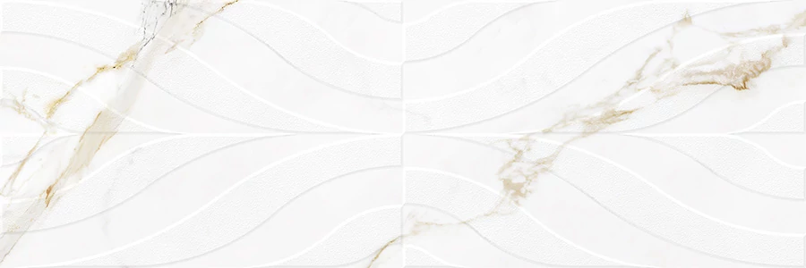 mirello calacatta delicatto gold decor matt rect csempe 29,5x90 cm