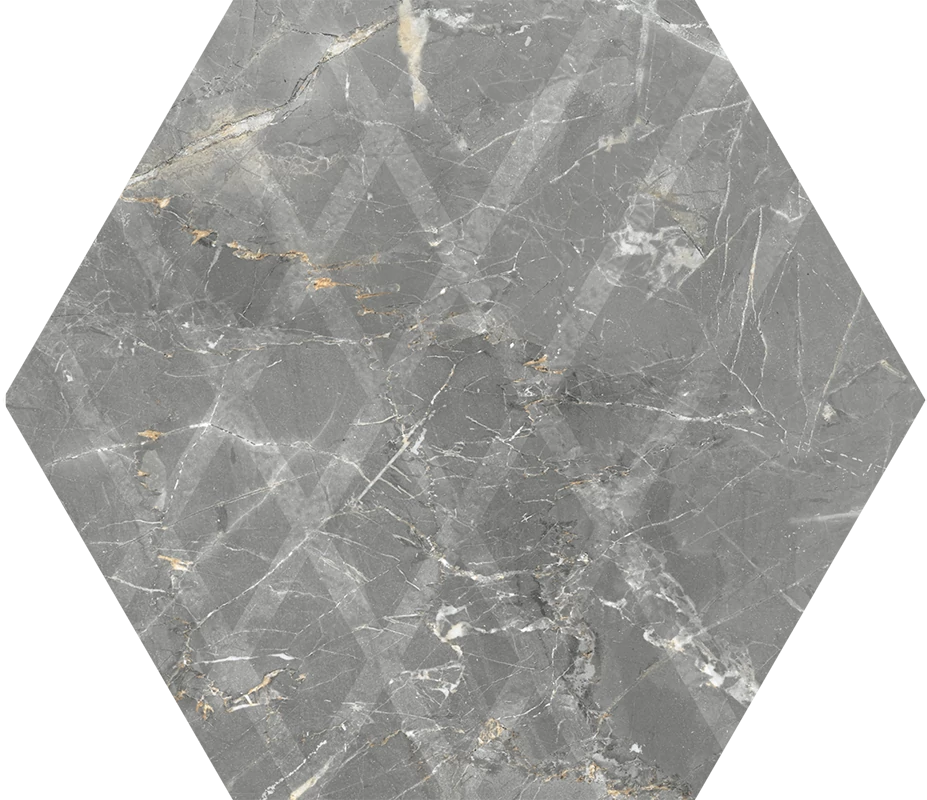 paradyz marvelstone light grey heksagon mat. 19,8x17,1 cm