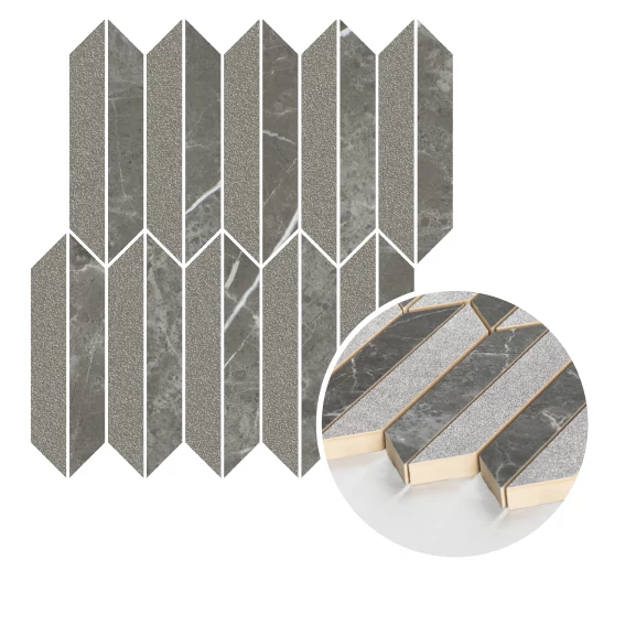 paradyz noisy whisper graphite mozaik mix mat 27,4x29,8 cm