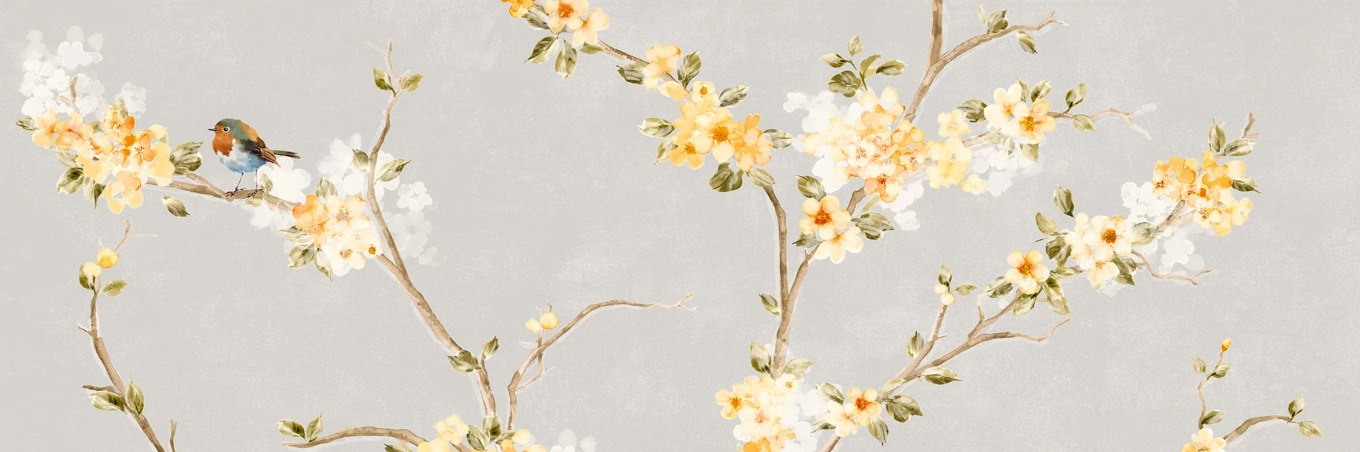 ragno mixed decoro fiore di pesco bianco touch A csempe RA1J 40x120 cm