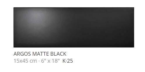 realonda argos matte black 15x45 cm