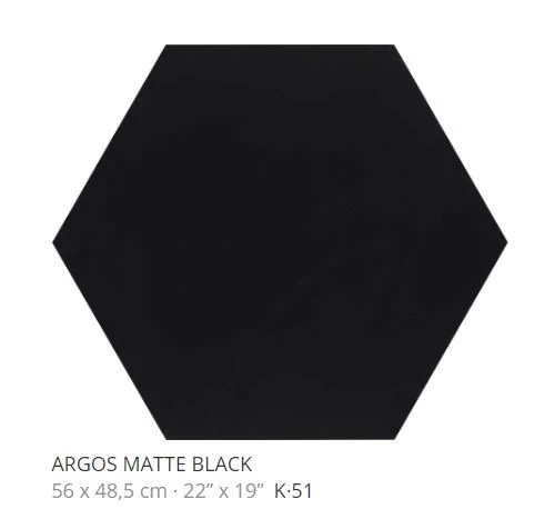 realonda argos matte black 56x48,5 cm