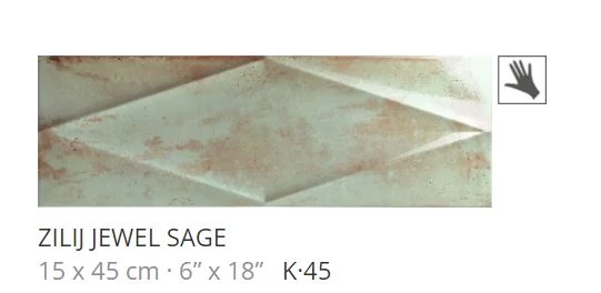 realonda zilij jewel sage 15x45 cm