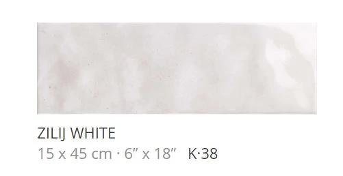 realonda zilij white 15x45 cm