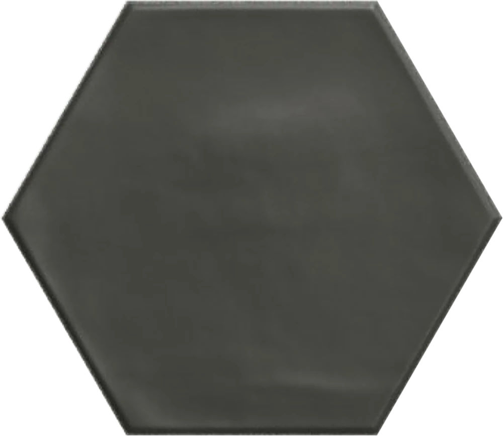 ribesalbes geometry hex black matt padló 15x17,3 cm
