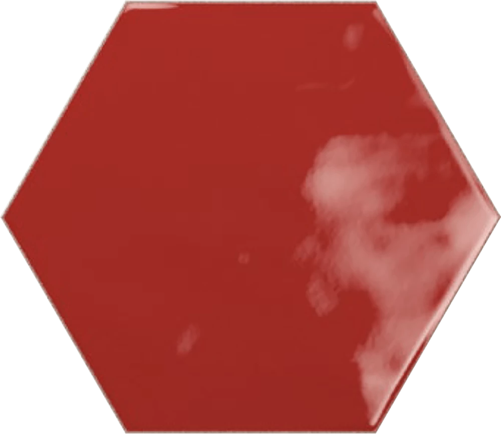 ribesalbes geometry hex red csempe 15x17,3 cm