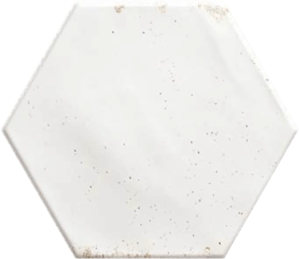 ribesalbes hope hex white matt padlólap 15x17,3 cm