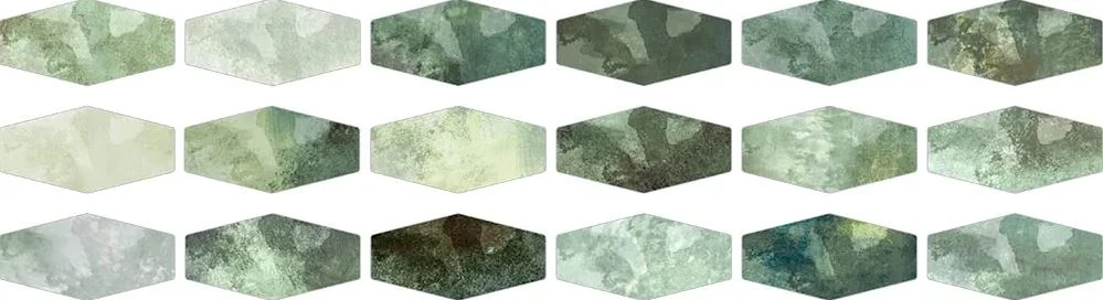 ribesalbes calm hex moss gloss csempe 10x20 cm