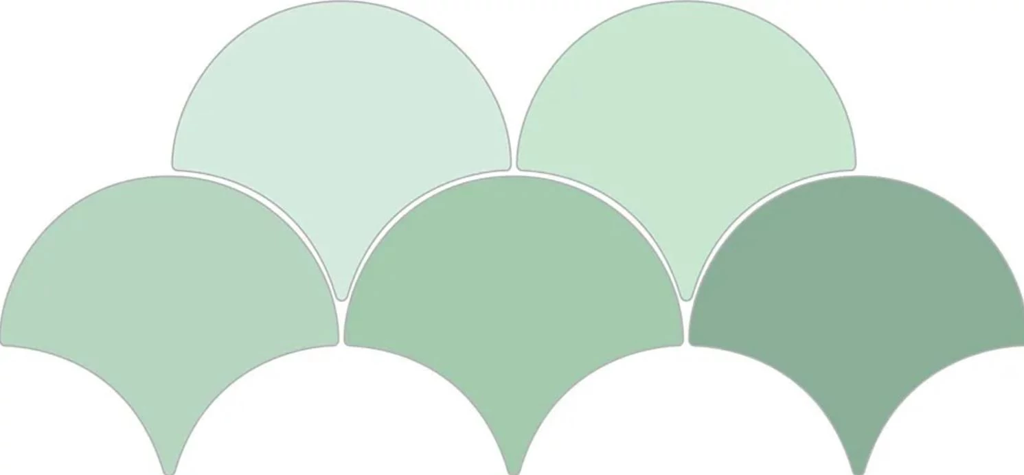 ribesalbes sailing drop green gloss csempe 15,2x17,2 cm