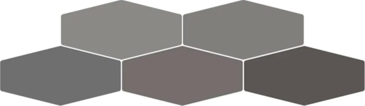 ribesalbes sailing hex dark grey  gloss csempe 10x20 cm