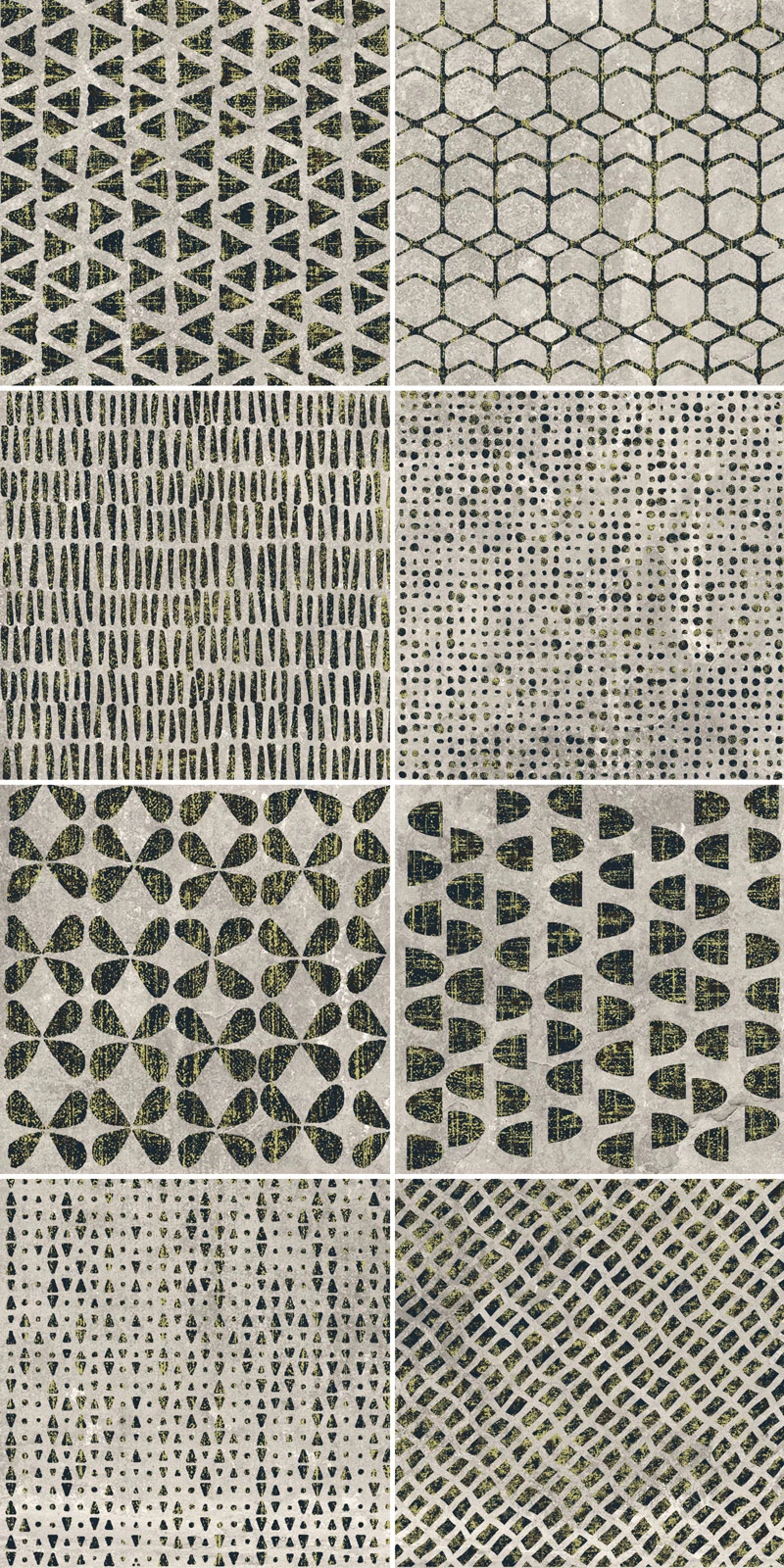 rondine provence light grey metal chic 30x30 cm - 60x120 cm