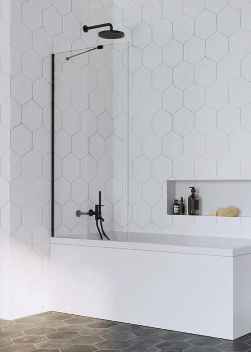 radaway idea Black PNJ 60 fekete kádparaván, 150x60 cm