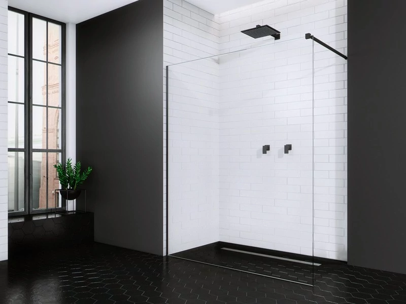 radaway modo new black II 75 zuhanyfal, 200x75 cm