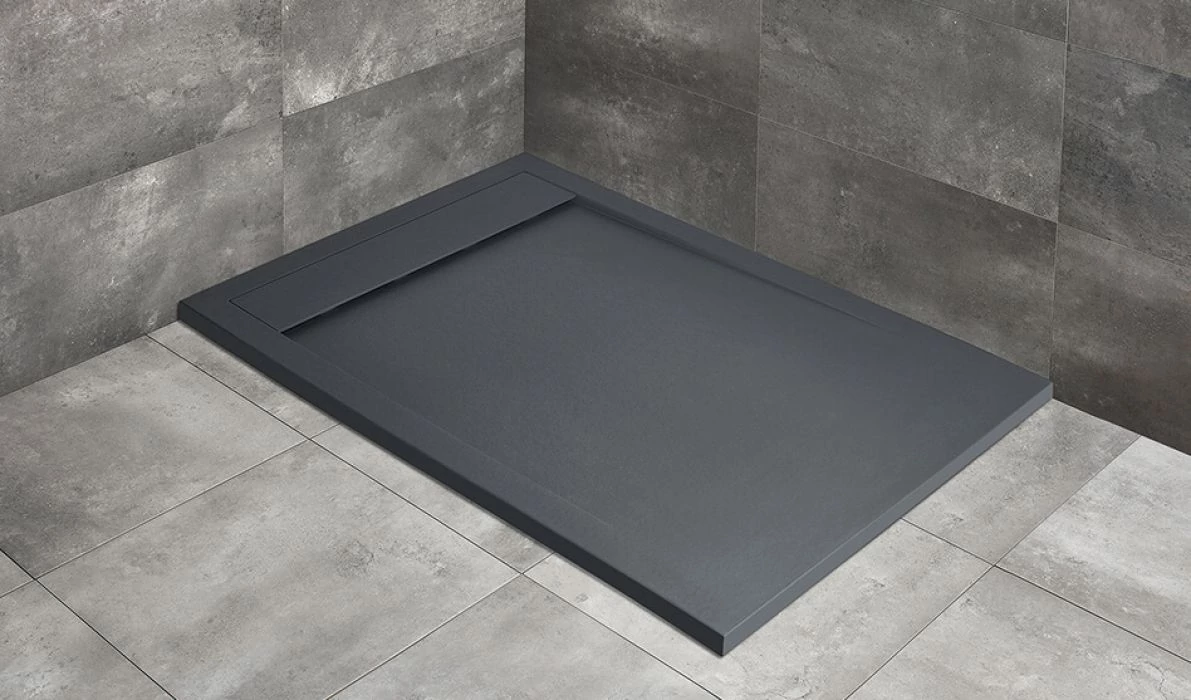 radaway teos f zuhanytálca 140x80 cm, antracit