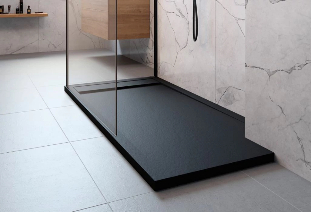 radaway teos f zuhanytálca 160x100 cm, fekete