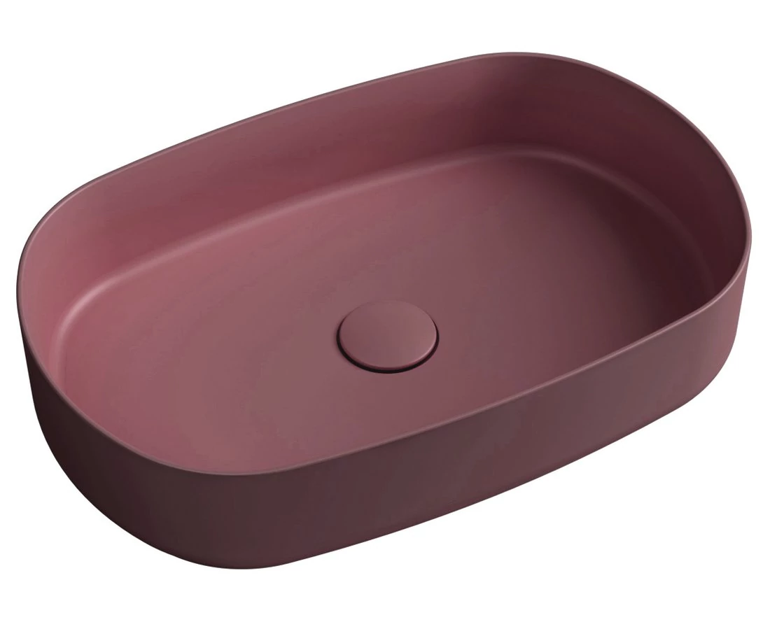 sapho infinity oval kerámiamosdó, 55x36cm, gesztenye vörös
