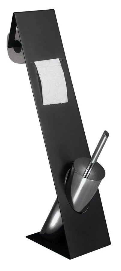 sapho zen Álló WC kefetartó és papírtartó 660 mm króm, matt fekete 11202410