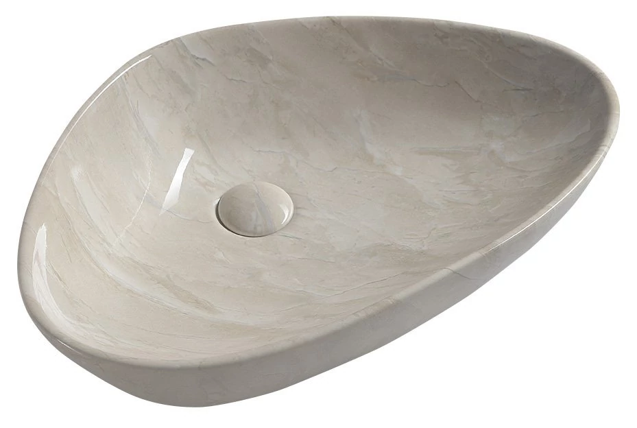 sapho dalma pultra szerelhető mosdó, bézs márvány 58,5x14x39 cm, MM227