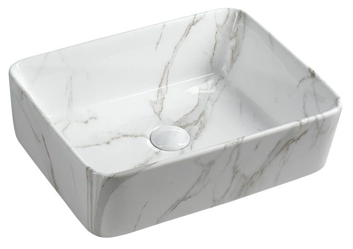 sapho dalma pultra szerelhető mosdó, fehér márvány 48x13x38 cm, MM517