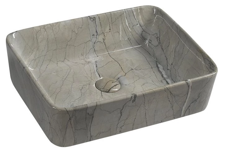 sapho dalma pultra szerelhető mosdó, szürke márvány 48x13x38 cm, MM513