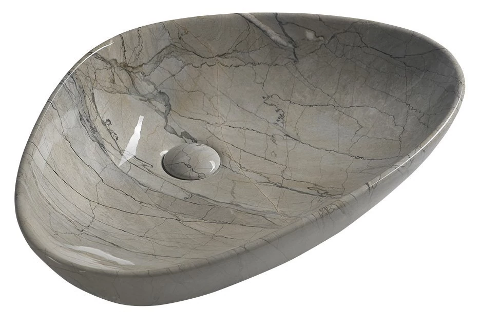 sapho dalma pultra szerelhető mosdó, szürke márvány 58,5x14x39 cm, MM213