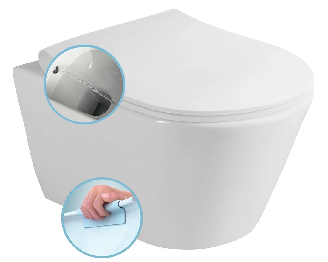 sapho avva fali WC beépített bidézuhannyal, 100312