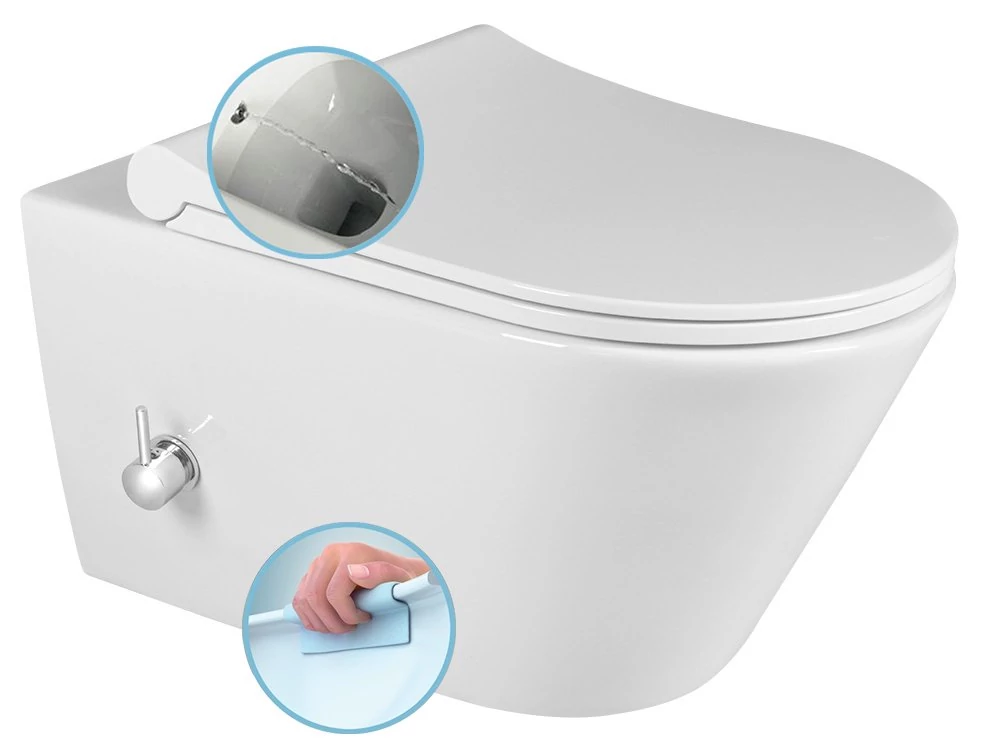 sapho avva fali WC beépített bidézuhannyal, csapteleppel 100315