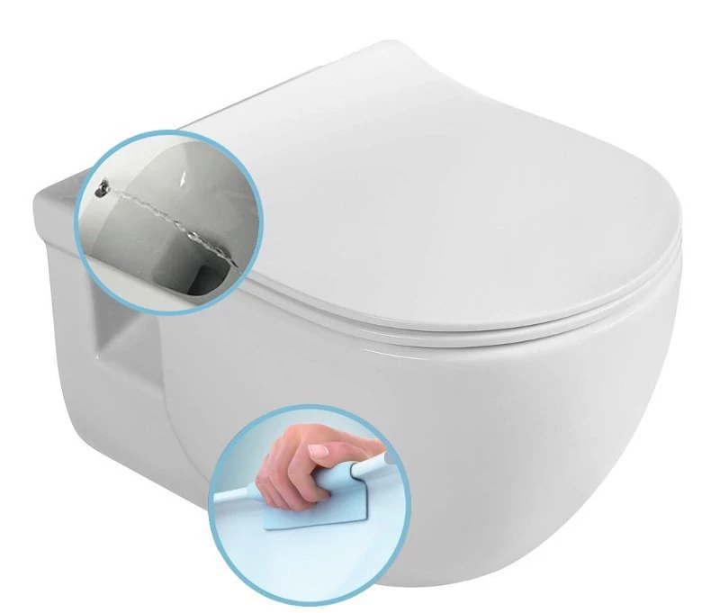 sapho brilla fali WC beépített bidézuhannyal, rimless 100612